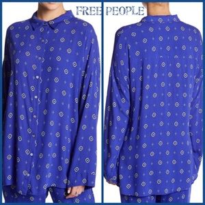 Free People Shirt Up Top Nightshirt Size M